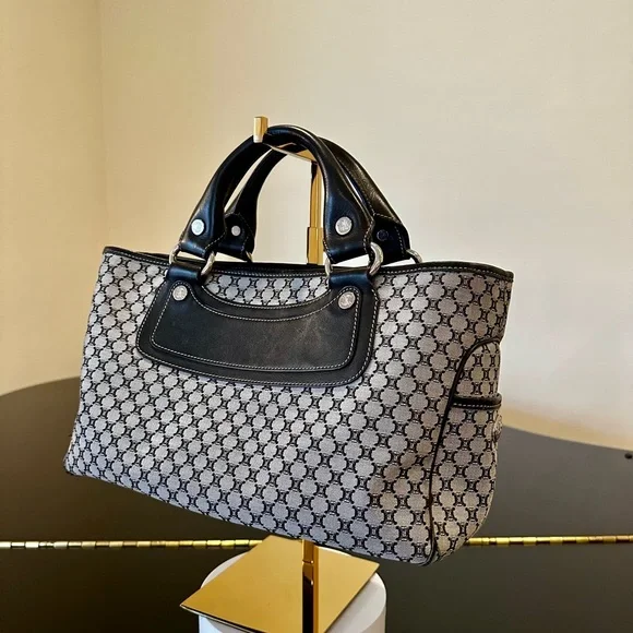 CELINE 80’S VINTAGE RETRO ICONIC COUTURE LUXURY AUTHENTIC RUNWAY MACADAM BAG - Picture 5 of 17